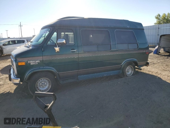 1995 Chevrolet Chevy Van z VIN 1GBEG25K3SF249372, wystawiony jako Copart lot #72284224 z przebiegiem 72 331 mil mil oraz Tytuł czysty. Historia ofert i sprzedaży dostępna na DreamBid. Obrazek 1.