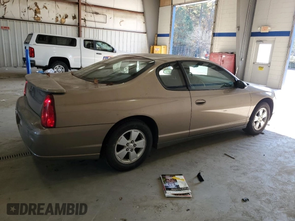 2006 Chevrolet Monte Carlo LT 3.5L with VIN 2G1WM15K569288684, listed as a Copart auction lot 80035514 with 124,324 mi miles and Clean Title. Bid and sale history available at carsss.com. Image 3.