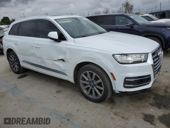2018 Audi Q7 Premium Plus with VIN WA1LAAF79JD017453, listed as a Copart auction lot 53078955 with 57,654 mi miles and Salvage Title. Bid and sale history available at carsss.com. Image 4.