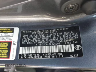2012 Toyota Camry L with VIN 4T1BF1FK4CU126005, listed as a IAAI auction lot 41837721 with 198,820 mi miles. Bid and sale history available at carsss.com. Image 9.