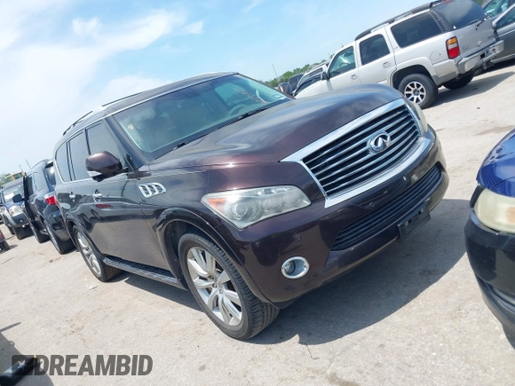 2013 Infiniti QX56 with VIN JN8AZ2NE9D9060178, listed as a IAAI auction lot 42058533 with 139,267 mi miles. Bid and sale history available at carsss.com. Image 1.