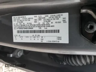 2022 Ford Super Duty F-450 DRW XL with VIN 1FT8W4DT8NEC09929, listed as a Copart auction lot 46081755 with 32,915 mi miles and Salvage Title. Bid and sale history available at carsss.com. Image 14.