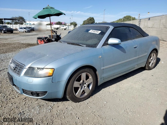 2005 Audi A4 1.8T with VIN WAUAC48HX5K001002, listed as a Copart auction lot 78748294 with 117,648 mi miles and Clean Title. Bid and sale history available at carsss.com. Image 1.