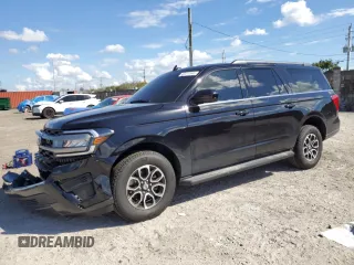 2024 Ford Expedition Max XLT with VIN 1FMJK1H87REA85137, listed as a Copart auction lot 46241645 with 4,845 mi miles and Non Repairable. Bid and sale history available at DreamBid. Image 1.