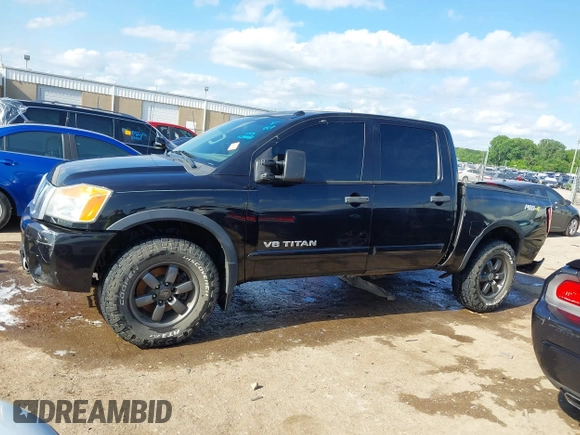 2013 Nissan Titan Pro-4X with VIN 1N6BA0EC4DN305032, listed as a IAAI auction lot 42341681 with 118,251 mi miles and . Bid and sale history available at DreamBid. Image 14.