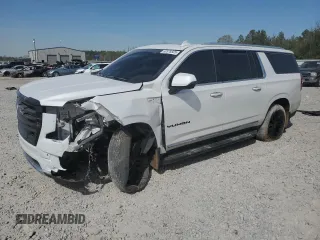 2021 GMC Yukon XL SLT with VIN 1GKS2GKD7MR424034, listed as a Copart auction lot 50578565 with 114,429 mi miles and Salvage title. Bid and sale history available at DreamBid. Image 1.