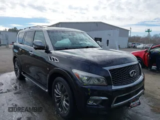 2015 Infiniti QX80 with VIN JN8AZ2NE1F9084865, listed as a IAAI auction lot 41398069 with 77,416 mi miles. Bid and sale history available at carsss.com. Image 1.