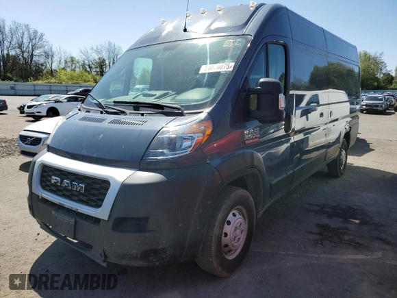 2019 Ram ProMaster Cargo with VIN 3C6URVJG2KE541763, listed as a Copart auction lot 54220075 with 74,417 mi miles and Clean Title. Bid and sale history available at DreamBid. Image 1.