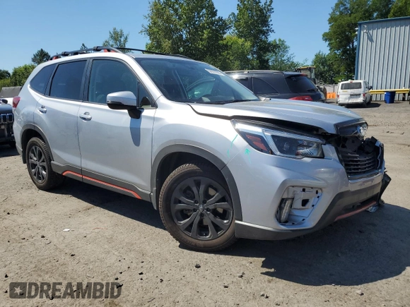 2021 Subaru Forester Special Sports with VIN JF2SKARC5MH511122, listed as a Copart auction lot 59970395 with 38,492 mi miles and Salvage title. Bid and sale history available at DreamBid. Image 4.