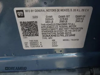 2024 Chevrolet Equinox LS with VIN 3GNAXHEG7RL221848, listed as a IAAI auction lot 41916003 with 10,249 mi miles and . Bid and sale history available at DreamBid. Image 9.