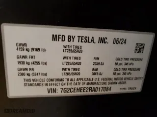 2024 Tesla Cybertruck Cyberbeast with VIN 7G2CEHEE2RA017084, listed as a Copart auction lot 45912625 with 10,854 mi miles and Salvage Title. Bid and sale history available at carsss.com. Image 15.