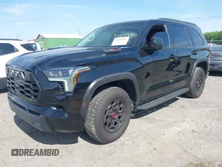 2023 Toyota Sequoia SR5 with VIN 7SVAAABA5PX017364, listed as a IAAI auction lot 42079842 with 20,376 mi miles. Bid and sale history available at carsss.com. Image 2.