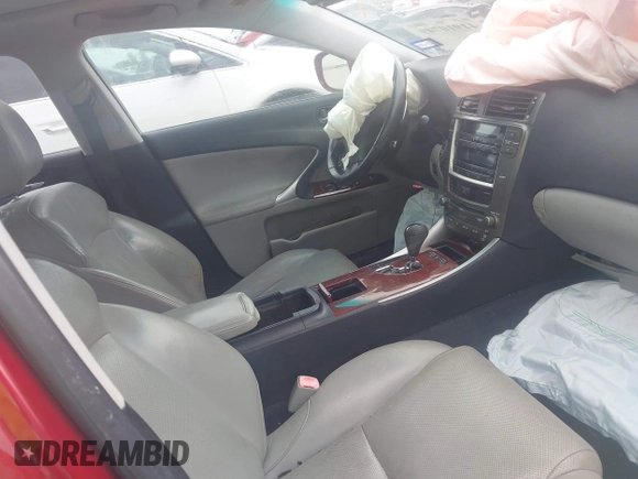 2006 Lexus IS 350 with VIN JTHBE262265010490, listed as a IAAI auction lot 41910749 with 179,472 mi miles and . Bid and sale history available at DreamBid. Image 5.