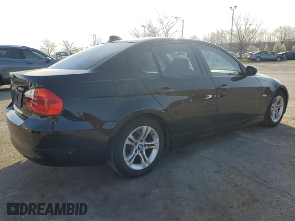 2008 BMW 3 Series 328i with VIN WBAVA37578NL58844, listed as a Copart auction lot 50843505 with 127,904 mi miles and Salvage Title. Bid and sale history available at DreamBid. Image 3.