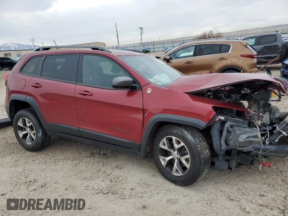 2014 Jeep Cherokee Trailhawk with VIN 1C4PJMBS6EW310871, listed as a Copart auction lot 49439665 with 0 mi miles and Salvage Title. Bid and sale history available at carsss.com. Image 4.