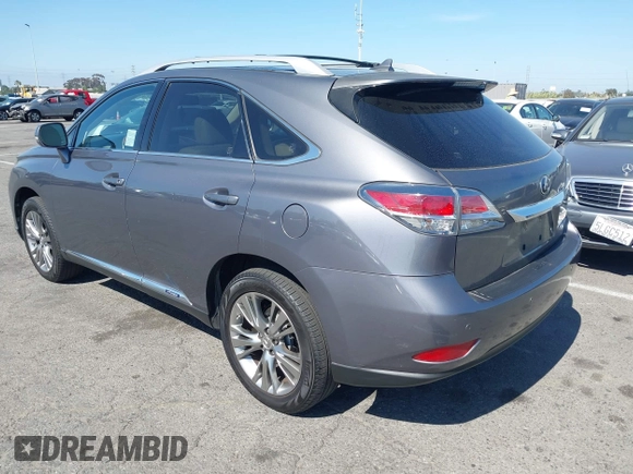 2013 Lexus RX 450h with VIN JTJBC1BAXD2053422, listed as a IAAI auction lot 42304531 with 117,035 mi miles and . Bid and sale history available at DreamBid. Image 3.