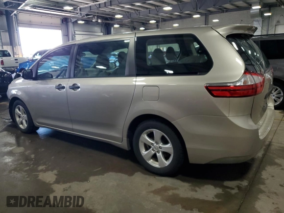2015 Toyota Sienna L with VIN 5TDZK3DC1FS598628, listed as a Copart auction lot 54139805 with 113,364 mi miles and Salvage title. Bid and sale history available at DreamBid. Image 2.