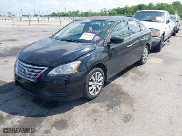 2014 Nissan Sentra SV with VIN 3N1AB7AP1EY287965, listed as a IAAI auction lot 42077761 with 98,271 mi miles. Bid and sale history available at carsss.com. Image 2.