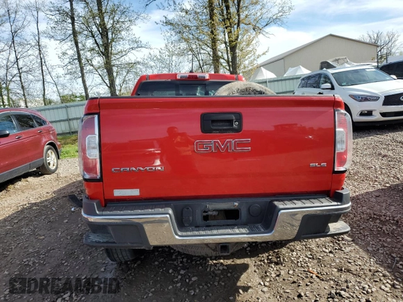 2016 GMC Canyon 4WD SLE with VIN 1GTH6CE36G1274779, listed as a Copart auction lot 52826834 with 0 mi miles and Salvage Title. Bid and sale history available at carsss.com. Image 6.