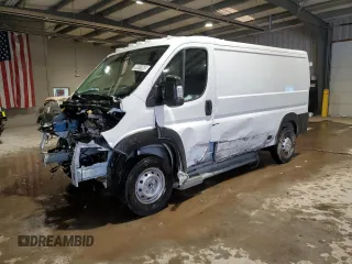2023 Ram ProMaster Cargo with VIN 3C6LRVVG1PE565680, listed as a Copart auction lot 88541065 with 17,598 mi miles and Salvage Title. Bid and sale history available at DreamBid. Image 1.