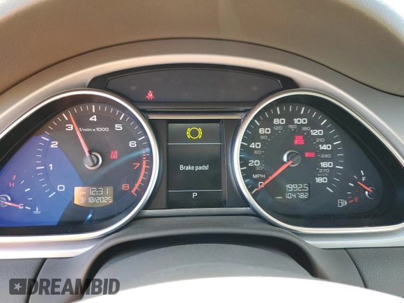 2012 Audi Q7 3.0T Premium Plus with VIN WA1LGAFE0CD000105, listed as a Copart auction lot 49528965 with 104,782 mi miles and Salvage Title. Bid and sale history available at carsss.com. Image 9.