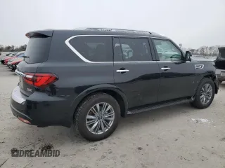 2024 Infiniti QX80 LUXE with VIN JN8AZ2AE0R9330122, listed as a Copart auction lot 88678885 with 6,783 mi miles and Salvage Title. Bid and sale history available at carsss.com. Image 3.