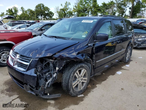 2010 Dodge Grand Caravan SXT with VIN 2D4RN5DXXAR168686, listed as a Copart auction lot 65464994 with 123,340 mi miles and Salvage Title. Bid and sale history available at carsss.com. Image 1.
