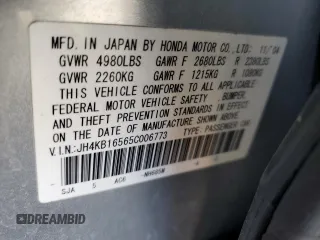 2005 Acura RL with VIN JH4KB16565C006773, listed as a Copart auction lot 42391075 with 203,355 mi miles and Salvage Title. Bid and sale history available at carsss.com. Image 12.