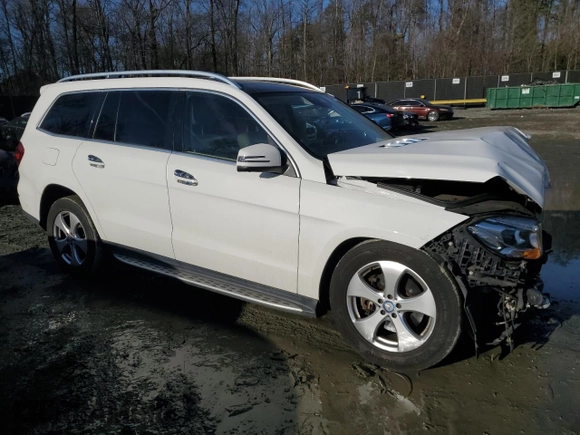 2017 Mercedes-Benz GLS 450 with VIN 4JGDF6EE1HA887438, listed as a Copart auction lot 42875025 with 83,584 mi miles and Salvage Title. Bid and sale history available at DreamBid. Image 4.