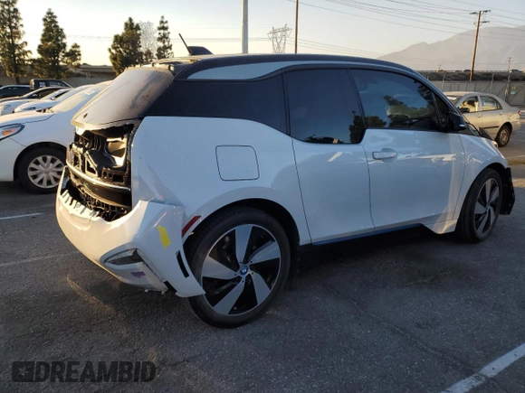 2019 BMW i3 with VIN WBY8P2C55KVE41549, listed as a Copart auction lot 87965355 with 91,312 mi miles and Salvage Title. Bid and sale history available at carsss.com. Image 3.