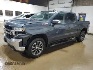2021 Chevrolet Silverado 1500 LT with VIN 3GCUYDED2MG116296, listed as a Copart auction lot 61154715 with 57,245 mi miles and Salvage title. Bid and sale history available at DreamBid. Image 1.