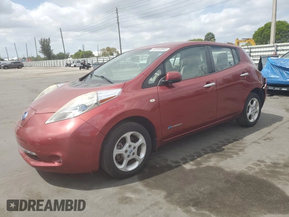 2011 Nissan LEAF SL-e with VIN JN1AZ0CP1BT005859, listed as a Copart auction lot 53890865 with 71,746 mi miles and Clean Title. Bid and sale history available at carsss.com. Image 1.