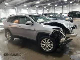 2016 Jeep Cherokee Limited with VIN 1C4PJMDB2GW213358, listed as a Copart auction lot 46041085 with 97,239 mi miles and Salvage Title. Bid and sale history available at DreamBid. Image 4.