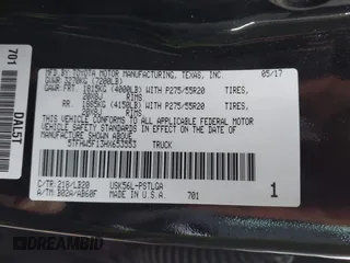 2017 Toyota Tundra 4WD Limited with VIN 5TFHW5F13HX653553, listed as a IAAI auction lot 41898133 with 140,981 mi miles. Bid and sale history available at carsss.com. Image 9.
