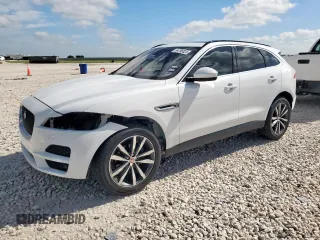 2018 Jaguar F-Pace 25t Prestige with VIN SADCK2FX1JA278624, listed as a Copart auction lot 64795825 with 64,263 mi miles and Salvage title. Bid and sale history available at DreamBid. Image 1.