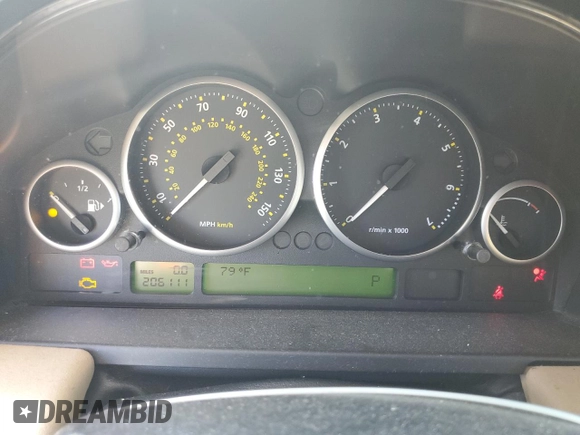 2008 Land Rover Range Rover HSE with VIN SALME15488A266871, listed as a Copart auction lot 76244644 with 206,111 mi miles and Salvage Title. Bid and sale history available at DreamBid. Image 9.