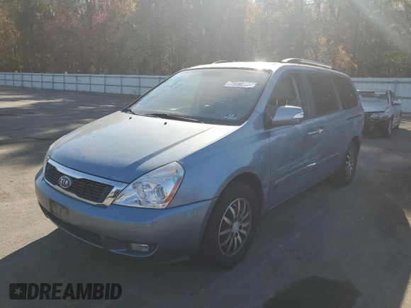 2011 Kia Sedona EX with VIN KNDMH4C75B6400923, listed as a Copart auction lot 75855444 with 76,205 mi miles and Salvage Title. Bid and sale history available at carsss.com. Image 1.