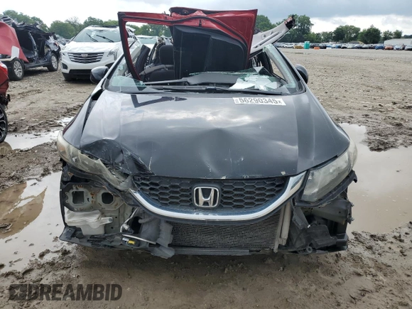 2013 Honda Civic LX z VIN 19XFB2F54DE279078, wystawiony jako Copart lot #56290345 z przebiegiem Nie podano mil oraz Szkoda całkowita • Salvage title. Historia ofert i sprzedaży dostępna na DreamBid. Obrazek 5.