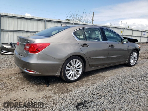 2014 Acura RLX Advance with VIN JH4KC1F98EC005737, listed as a Copart auction lot 56036515 with 52,839 mi miles and Salvage title. Bid and sale history available at DreamBid. Image 3.