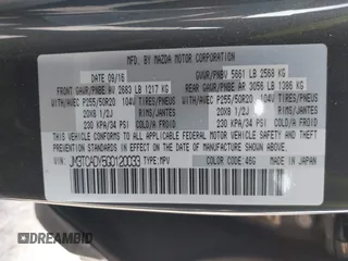 2016 Mazda CX-9 Grand Touring with VIN JM3TCADY5G0120033, listed as a IAAI auction lot 42248488 with 150,044 mi miles and . Bid and sale history available at DreamBid. Image 9.