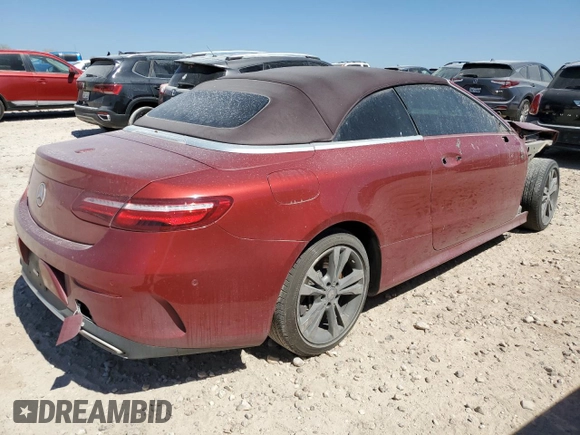 2018 Mercedes-Benz E-Class E 400 with VIN WDD1K6FB1JF033359, listed as a Copart auction lot 48851665 with 49,533 mi miles and Salvage Title. Bid and sale history available at carsss.com. Image 3.