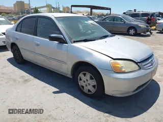 2003 Honda Civic LX z VIN 2HGES16563H593566, wystawiony jako IAAI lot #42386785 z przebiegiem 277 618 mil mil oraz . Historia ofert i sprzedaży dostępna na DreamBid. Obrazek 1.