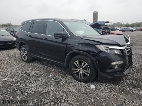 2017 Honda Pilot EX-L with VIN 5FNYF5H50HB000754, listed as a Copart auction lot 79687394 with 0 mi miles and Salvage Title. Bid and sale history available at carsss.com. Image 4.