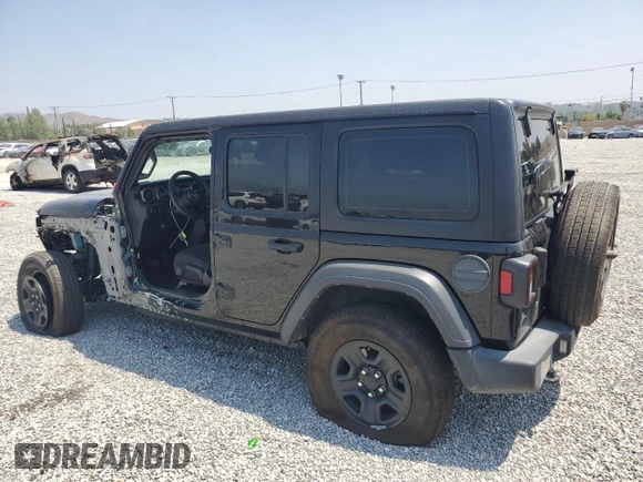 2023 Jeep Wrangler Willys with VIN 1C4HJXDN0PW631045, listed as a Copart auction lot 60109565 with 31,095 mi miles and Salvage title. Bid and sale history available at DreamBid. Image 2.