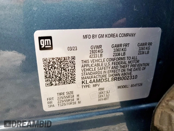 2024 Buick Encore GX Sport Touring с VIN KL4AMDSL8RB002310, выставлен на аукционе Copart как лот 60415925 с пробегом 8 828 миль миль и Чистый • Clean title. История ставок и продаж доступна на DreamBid. Изображение 14.