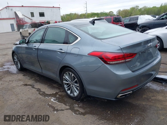 2015 Hyundai Genesis 3.8L with VIN KMHGN4JE8FU098774, listed as a IAAI auction lot 42069813 with 76,397 mi miles. Bid and sale history available at carsss.com. Image 3.
