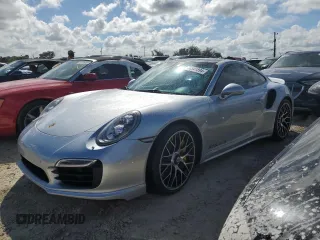 2015 Porsche 911 Turbo S with VIN WP0AD2A97FS166675, listed as a Copart auction lot 74341894 with 0 mi miles and Non Repairable. Bid and sale history available at carsss.com. Image 1.