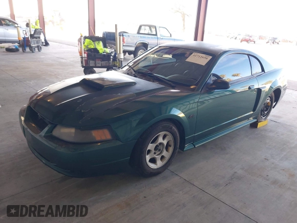 2002 Ford Mustang GT Deluxe with VIN 1FAFP42X12F190923, listed as a IAAI auction lot 41712658 with 154,816 mi miles. Bid and sale history available at carsss.com. Image 2.