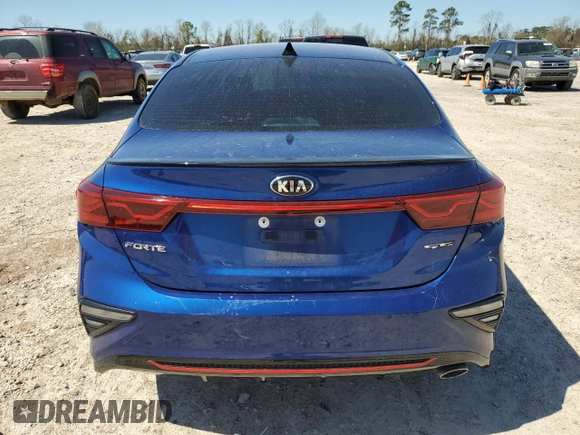 2021 Kia Forte GT-Line with VIN 3KPF34AD7ME320486, listed as a Copart auction lot 48634275 with 57,056 mi miles and Salvage Title. Bid and sale history available at carsss.com. Image 6.