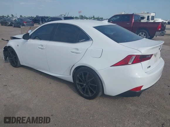 2015 Lexus IS 250 with VIN JTHBF1D23F5063645, listed as a IAAI auction lot 42032522 with 265,020 mi miles and . Bid and sale history available at carsss.com. Image 3.